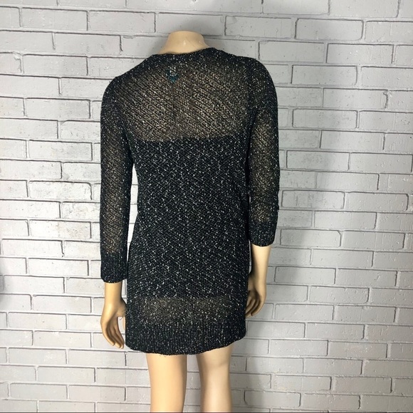 Eileen Fisher Linen Blend Perforated Cardigan - Picture 5 of 8